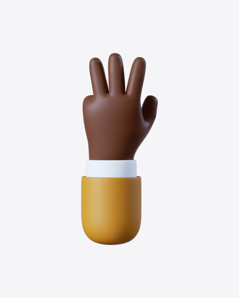 Cartoon Hand Three Gesture PNG