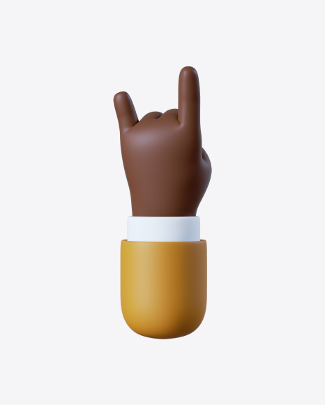 Cartoon Hand Rock Gesture PNG