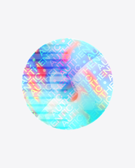 Round Holographic Sticker PNG