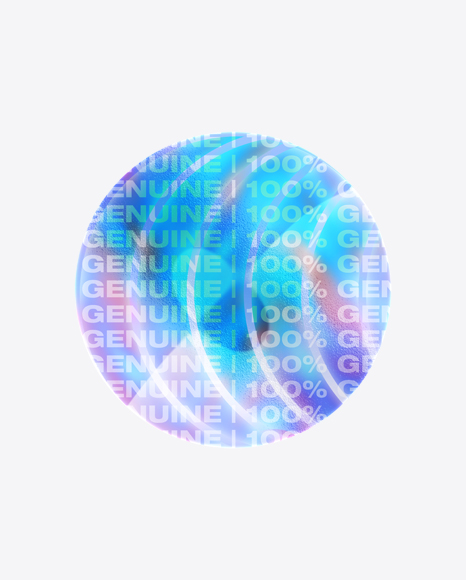Round Holographic Sticker PNG