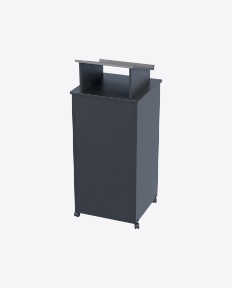 Black Pulpit with Wheels