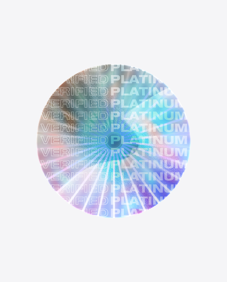 Round Holographic Sticker PNG