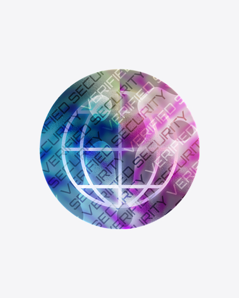 Round Holographic Sticker PNG