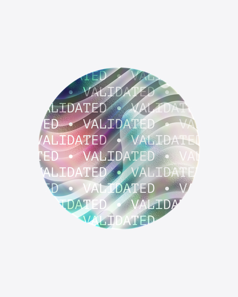 Round Holographic Sticker PNG