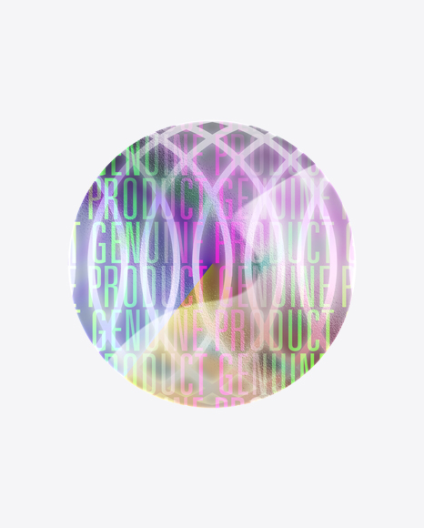 Round Holographic Sticker PNG