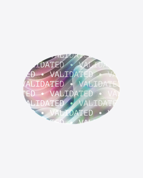 Oval Holographic Sticker PNG