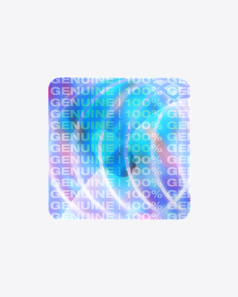 Square Holographic Sticker PNG