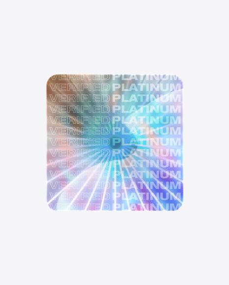 Square Holographic Sticker PNG