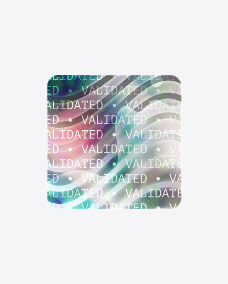Square Holographic Sticker PNG