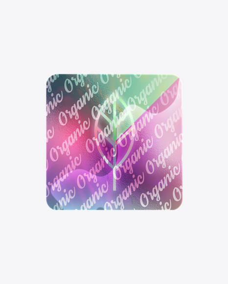 Square Holographic Sticker PNG