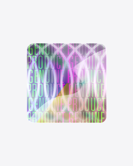 Square Holographic Sticker PNG
