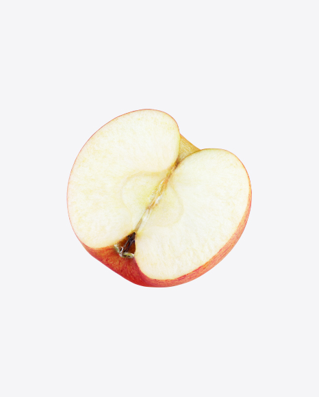 Half of Red Apple PNG