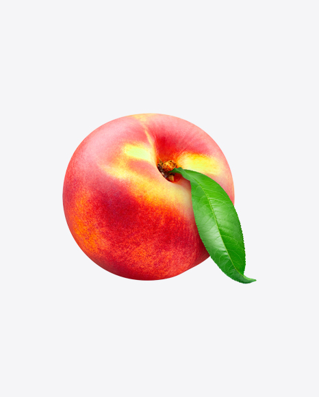 Nectarine with Leaf