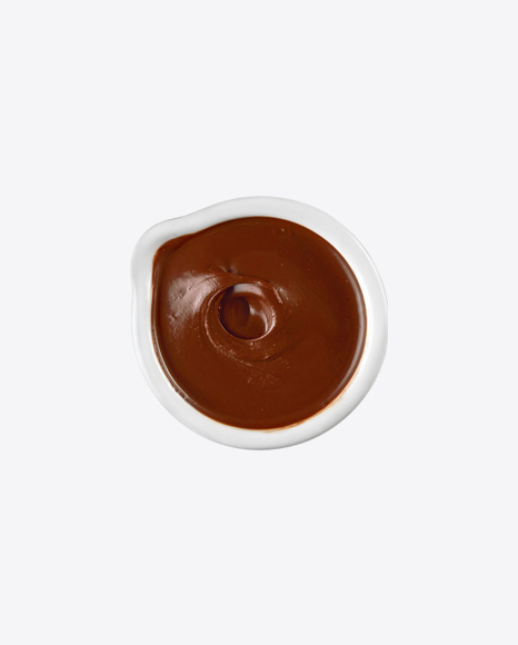 Chocolate Paste in White Bowl