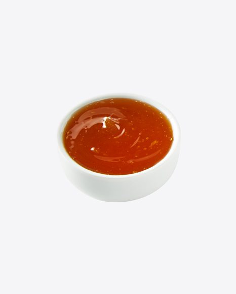 Honey in White Bowl