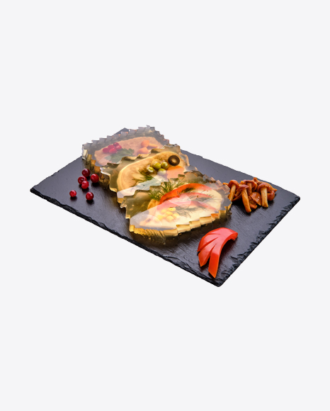 Beef Tongue Aspic w/ Vegerables & Mashrooms PNG