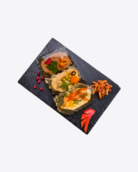 Beef Tongue Aspic w/ Vegetables & Mashrooms PNG