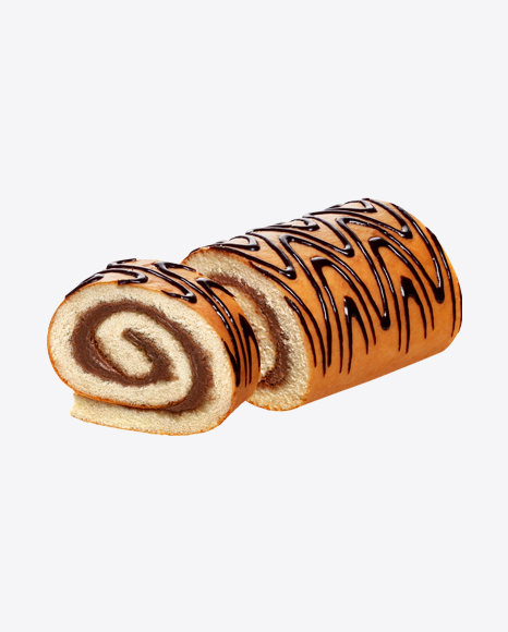 Sweet Biscuit Roll w/ Chocolate Cream PNG