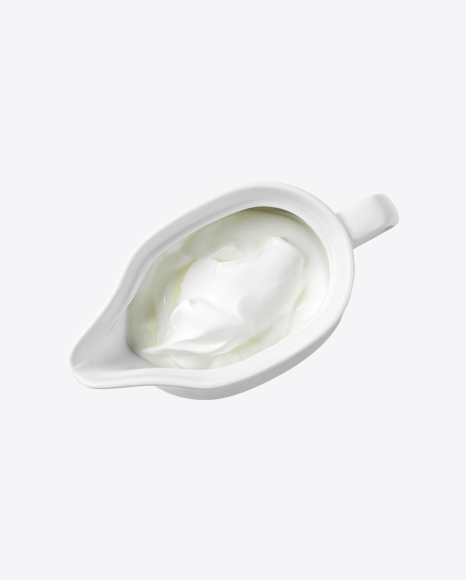 Sour Cream in Sauceboat PNG