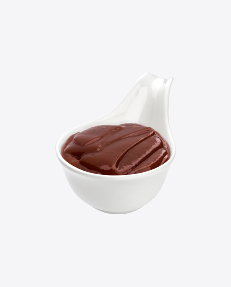 Chocolate Sauce in Ceramic Spoon PNG