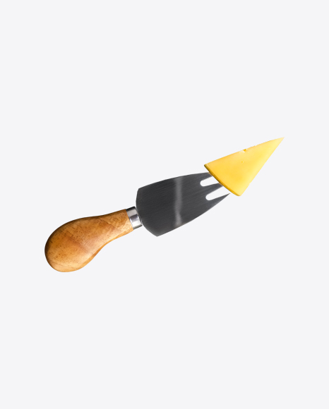 Parmezan Cheese Slice on Fork PNG