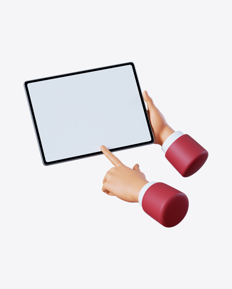 Hands with Tablet PNG