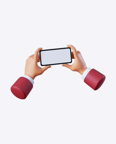 Hands with Smartphone PNG