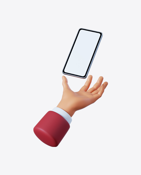 Hand with Smartphone PNG