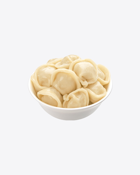 Dumplings in Ceramic Bowl PNG