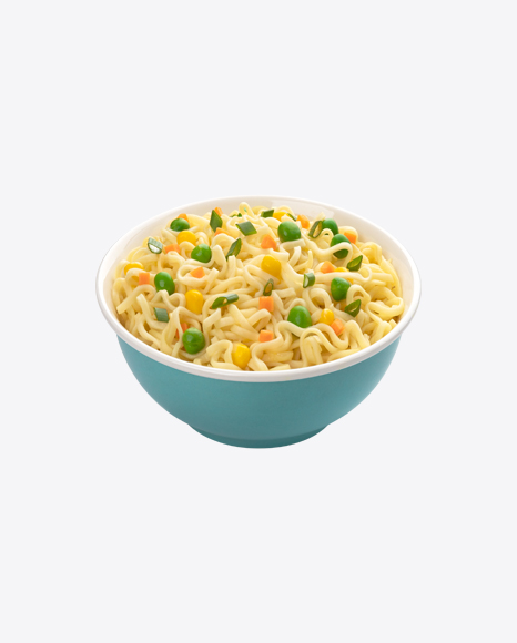 Noodles in Ceramic Bowl PNG