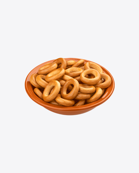 Sushki in Ceramic Bowl PNG