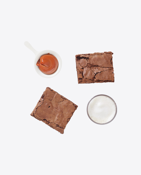 Brownie Pieces w/ Caramel & Creams