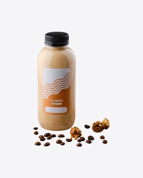 Ice Latte & Popcorn Drink Set PNG