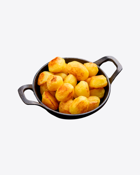 Roasted Potato in Iron Pan PNG