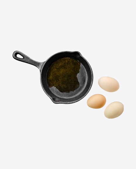 Mini Iron Pan w/ Chicken Eggs PNG