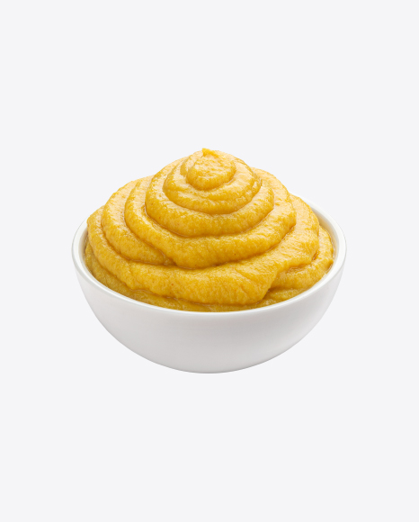 Apple Puree in Ceramic Bowl PNG