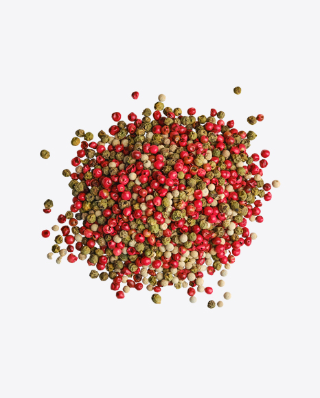 Pile of Mix from Pink Peppercorn, White & Green Peppers