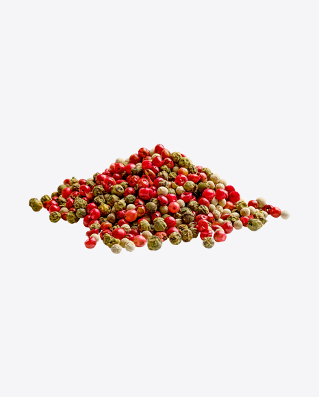 Pile of Mix from Pink Peppercorn, White & Green Peppers