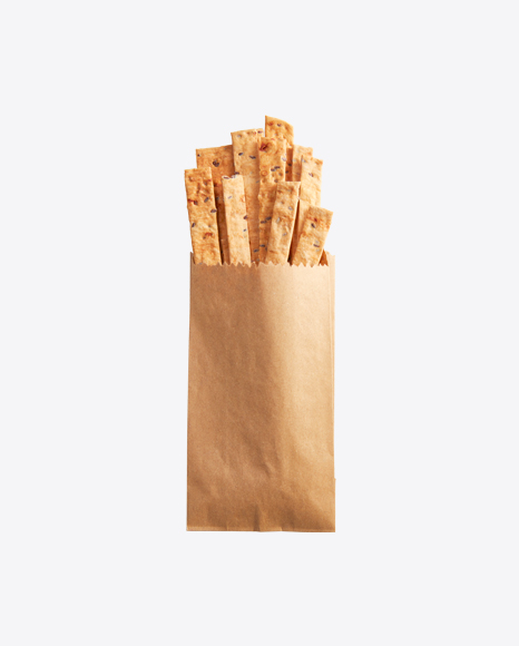 Crackers w/ Sesame Seeds in Kraft Bag