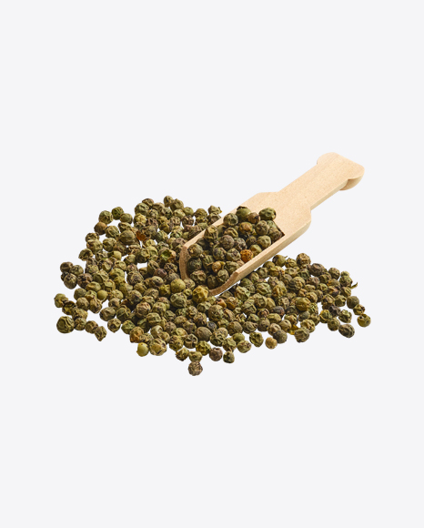 Green Pepper w/ Wooden Spoon
