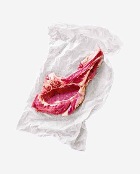 Raw Meat Slice on Paper