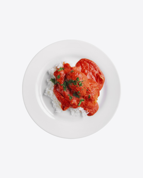 Meat Ball in Tomato Sauce w/ Rice