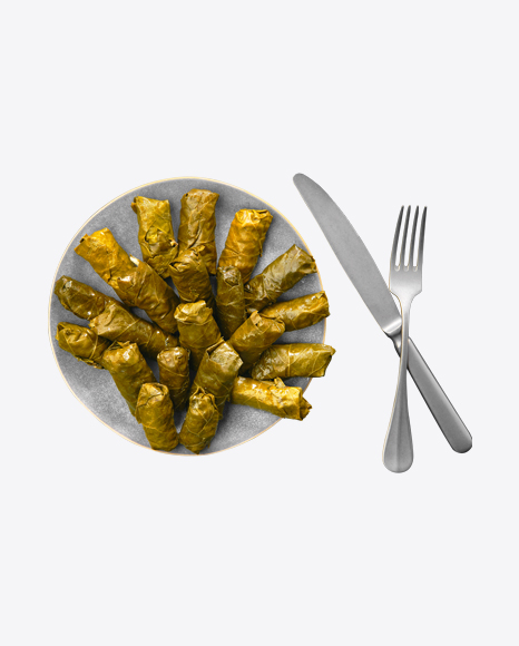 Dolma on Plate w/ Tableware