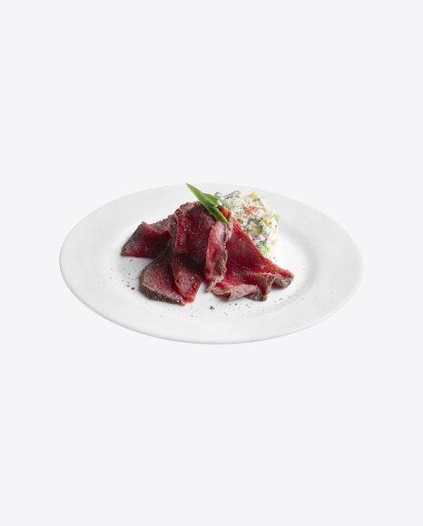 Roast Beef Slices w/ Salad