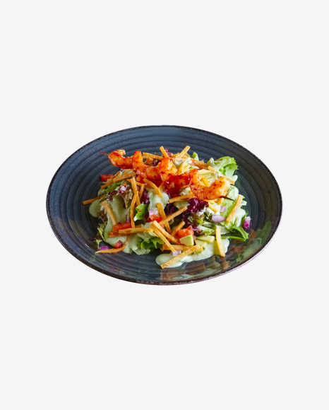 Fresh Green Salad w/ Roasted Shrimps