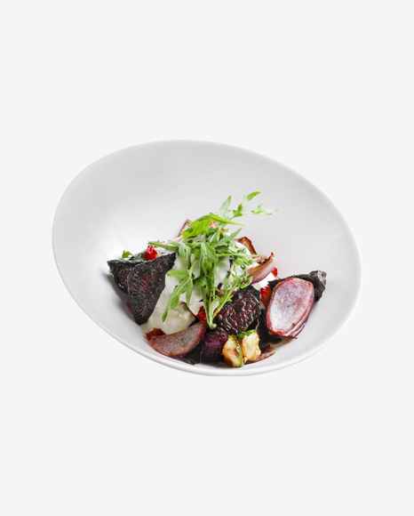 Baked Vegetables w/ Sour Cream & Arugula