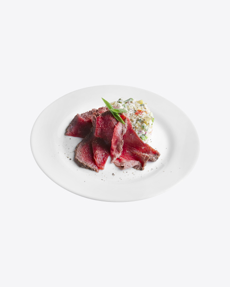 Roast Beef Slices w/ Salad