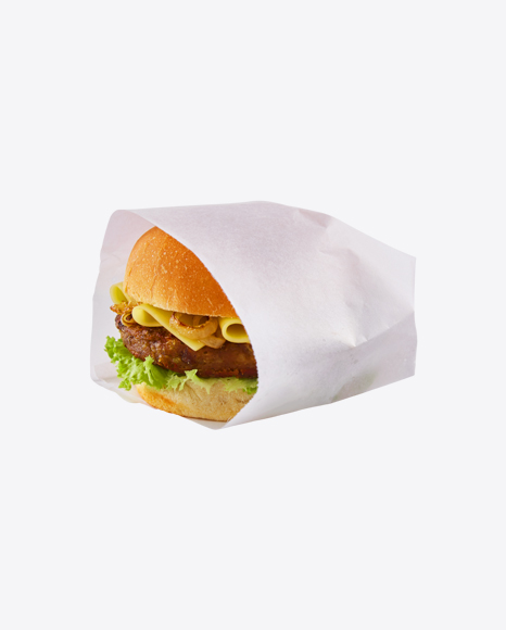 Vegan Cheeseburger in Paper Wrap
