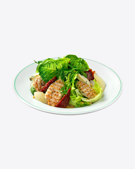 Salad w/ Chicken, Dried Tomatoes, Blue Cheese & Pear