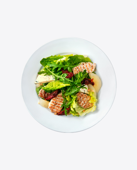 Salad w/ Chicken, Dried Tomatoes, Blue Cheese & Pear